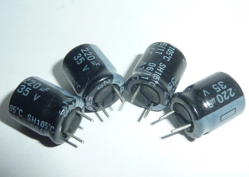 100pcs 220uF 35V TEAPO SH Series 10x12.5mm 35V220uF Aluminum Electrolytic Capacitors | Электронные компоненты и