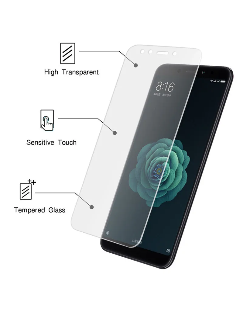 Закаленное стекло для Xiaomi mi A2 lite 9 se 3 x 2 A1 защита экрана полное покрытие пленка Xao Xio