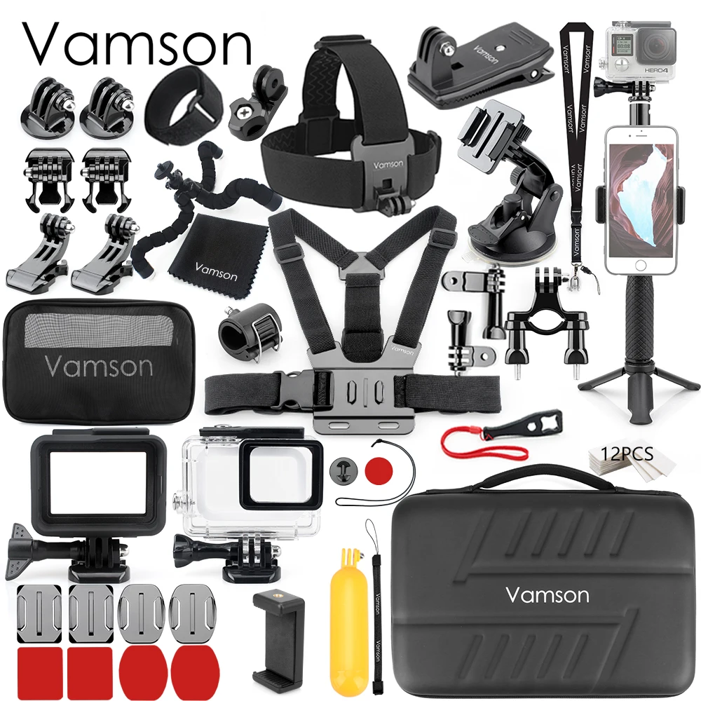 Набор аксессуаров для камеры Vamson VS72 Трипод монопод нагрудный ремень крепление Go