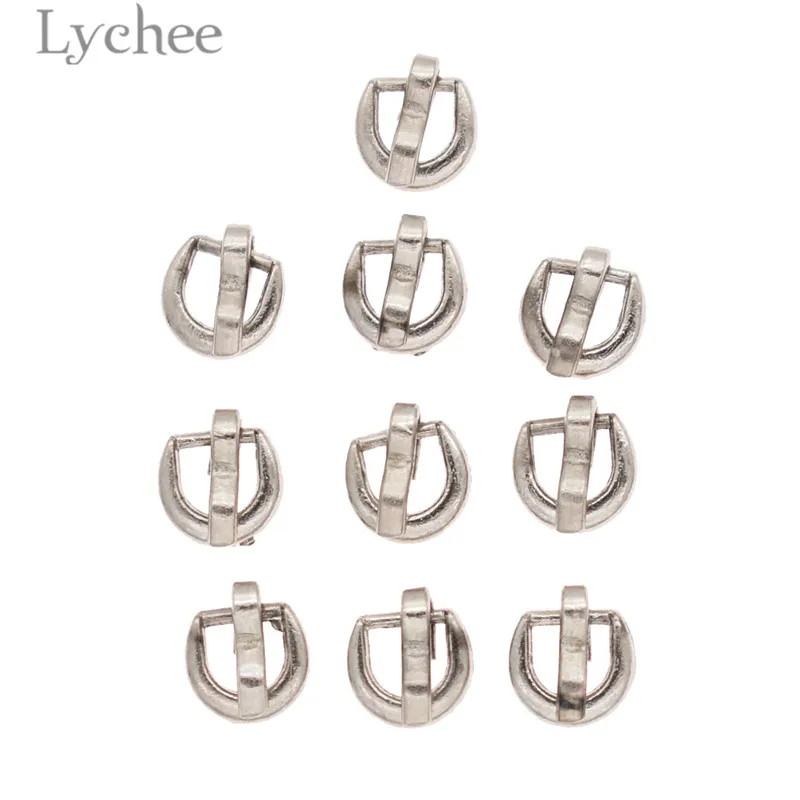 4 Lychee Life 10 шт. 7 мм кукла пояс пряжки мини пуговицы для куклы одежда, обувь, сумки ручной работы DIY Швейные принадлежности аксессуары - Цвет: 4