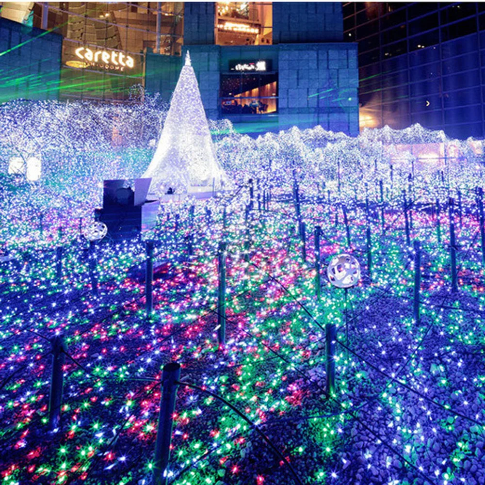 Уличная светодиодная гирлянда 10 м 100 светодиодов водонепроницаемая Праздничная