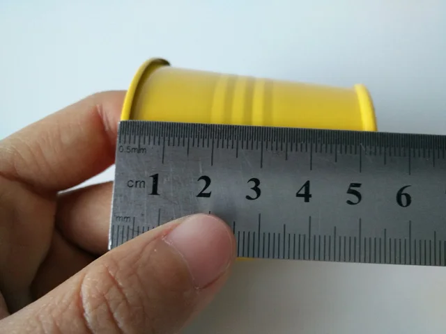 30 шт./лот D6 * H5CM мини металлические ведра пасхальное яйцо горшки желтый SF-016Y | Дом и