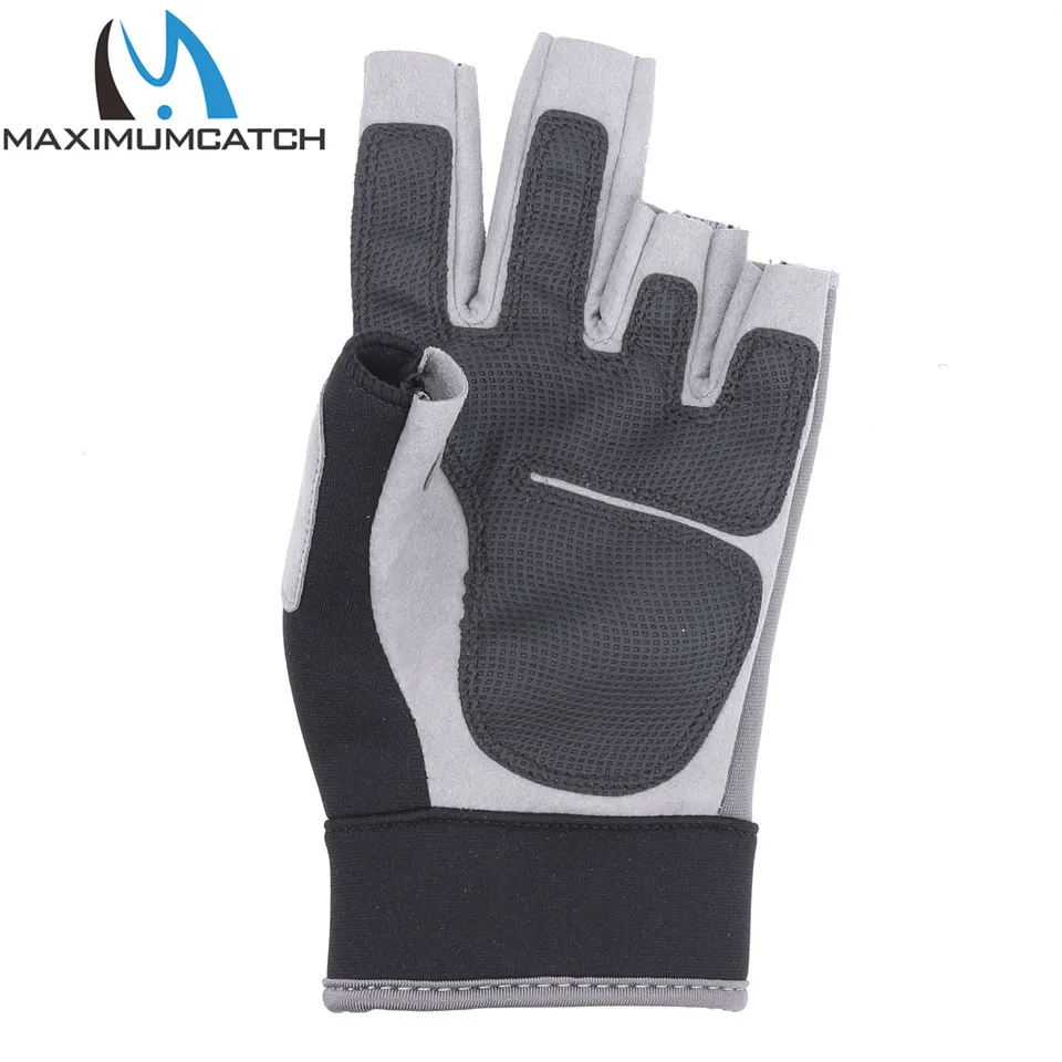 Maximumcatch 1 пара эластичные неопреновые рыболовные перчатки с открытыми пальцами