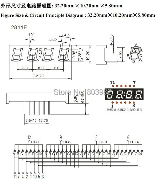 0 28 дюймовый белый 4-битный цифровой трубчатый СВЕТОДИОДНЫЙ Дисплей &quot0 дюйма