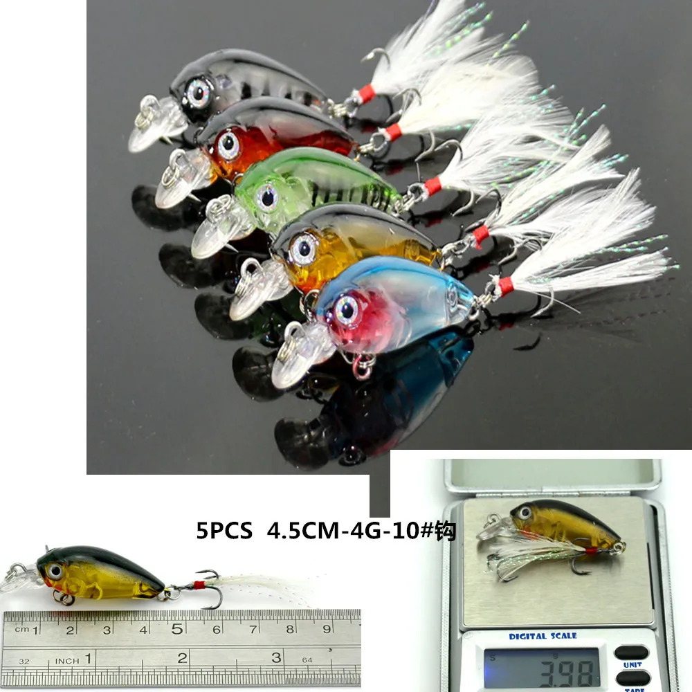 40 шт. crankbait Цикада Троллинг счетчик приманки бас воблер капель вращения подледной