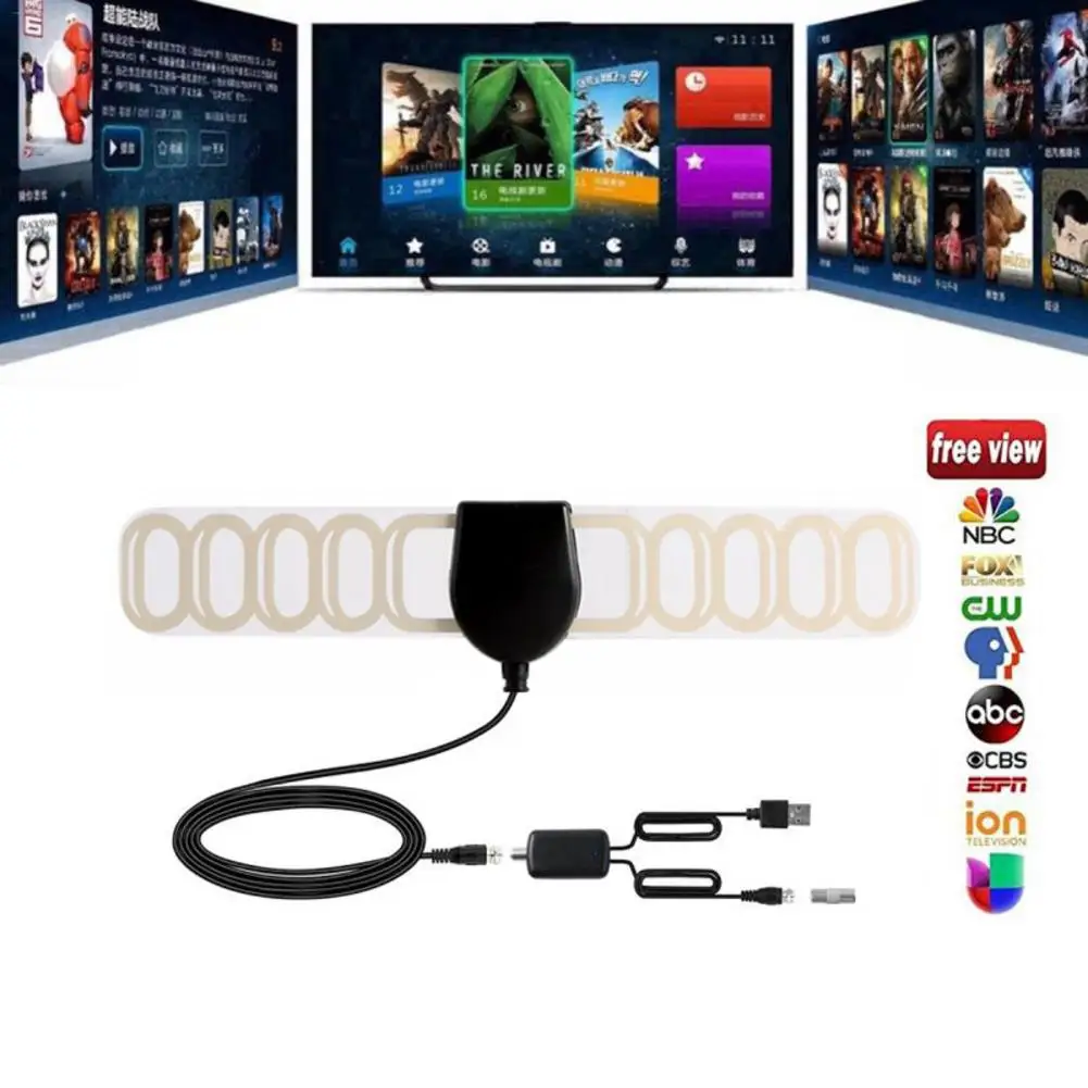 

Digital VHF-H / UHF TV Active Antenna Built-in 20dB RF AMP Car DVB-T Antenna DVB-T2 Antenna 20dB Gain Digital TV Antenna F Plug