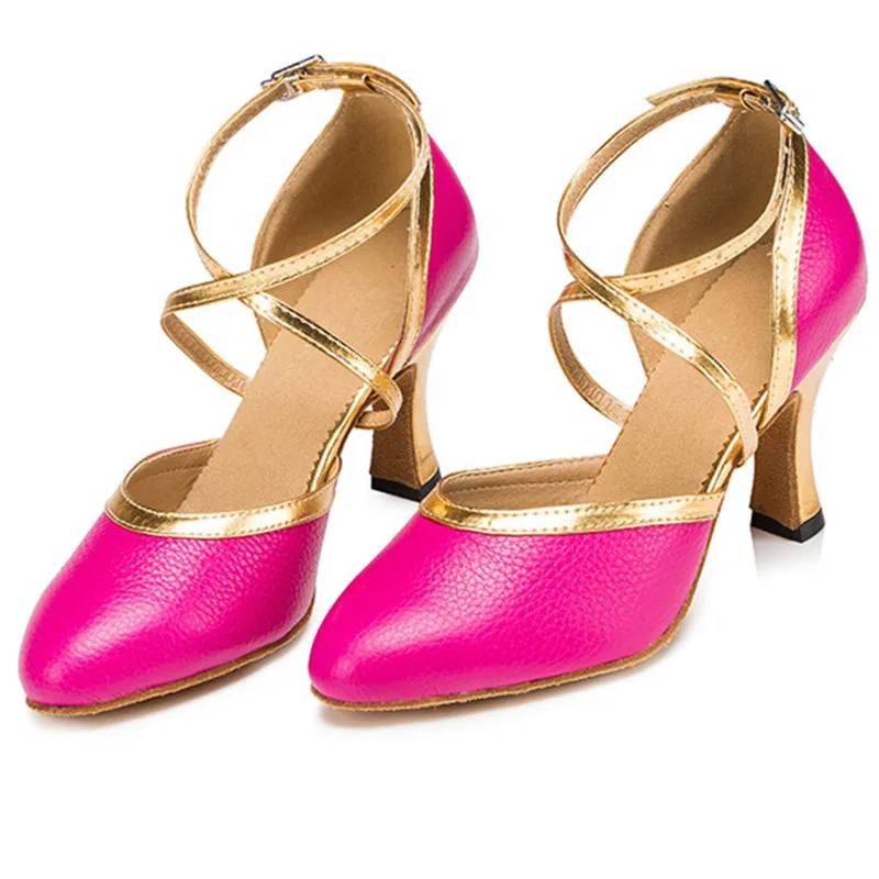 Спортивная обувь для женщин Женская танцевальная латинских танцев Кожаная с