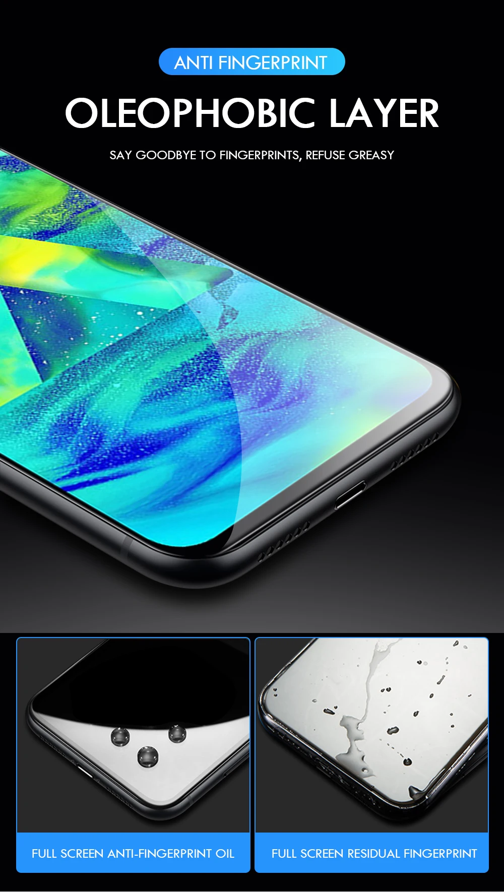 2 шт протектор экрана для samsung A80 M40 9H 2.5D Защитное стекло для samsung Galaxy M30 A90 A20 M10 A9 закаленное стекло