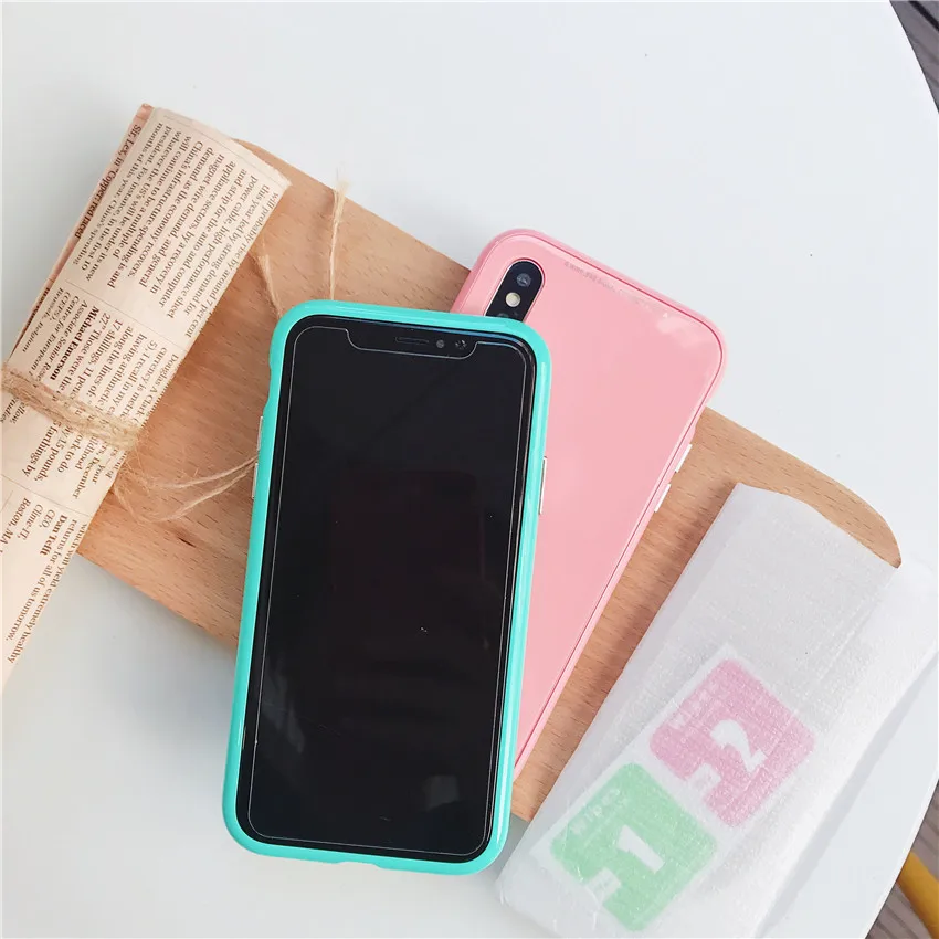 Цветной магнитный король для iPhone X 6 6s 7 8 6 plus 6s plus 7 plus 8 plus акриловый стеклянный чехол(розовый/зеленый/желтый/черный/белый