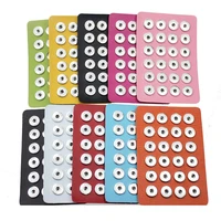 10 colors new snap button display board fit 24pcs 60pcs 18mm snap buttons jewelry black leather display holder