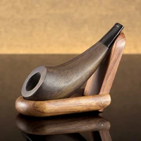 classic mini smoking pipe 3mm metal filter tobacco pipe handmade ebony wood pipe with free tools wooden pipe smoke accessory