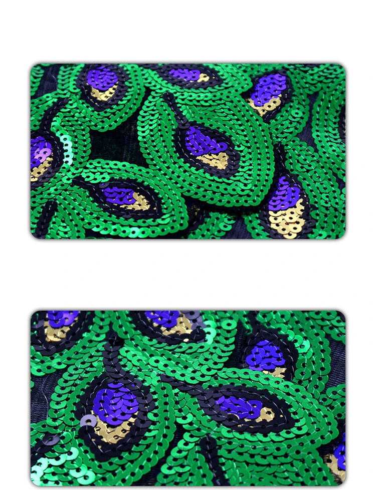 1 шт. Яркие Блестки павлин вышивка ткань большая аппликация нашивка Африканское