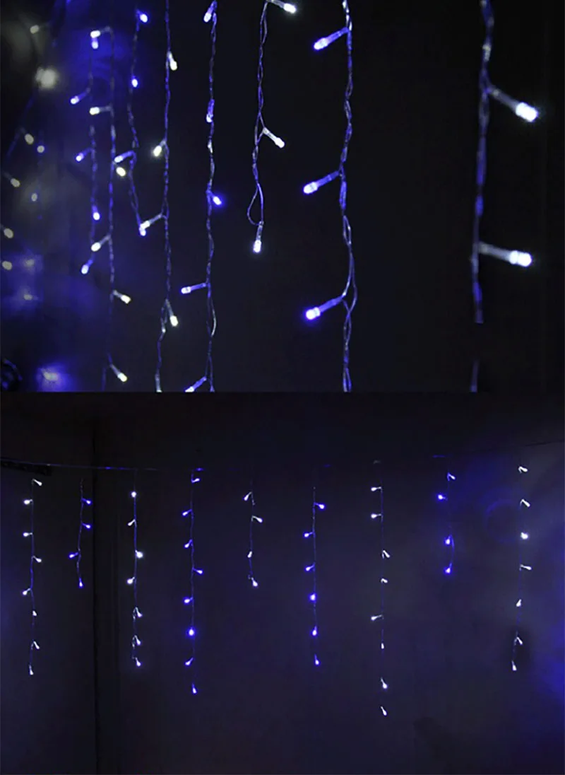 Новогоднее наружное украшение для помещений 3,5 м 96led Droop 0,4-0,6 м занавес сосулька светодиодные гирлянды новогодний сад вечерние ЕС 220 В