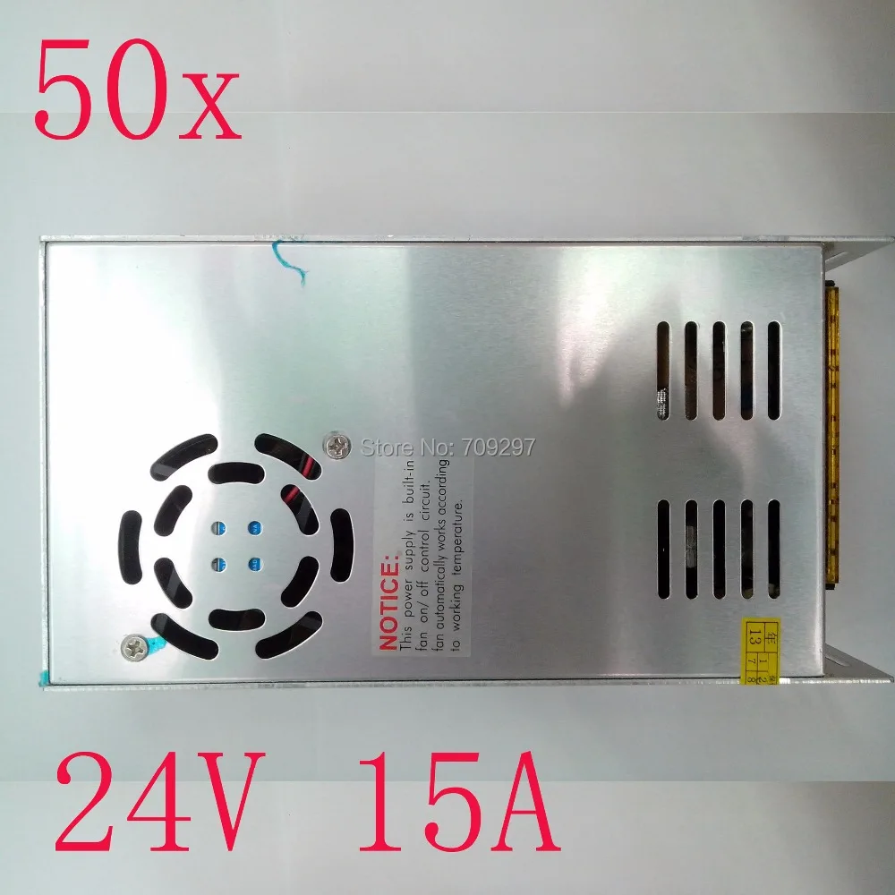 Бесплатная доставка DHL 50 шт./лот 360 Вт 15A DC24V Светодиодный импульсный источник