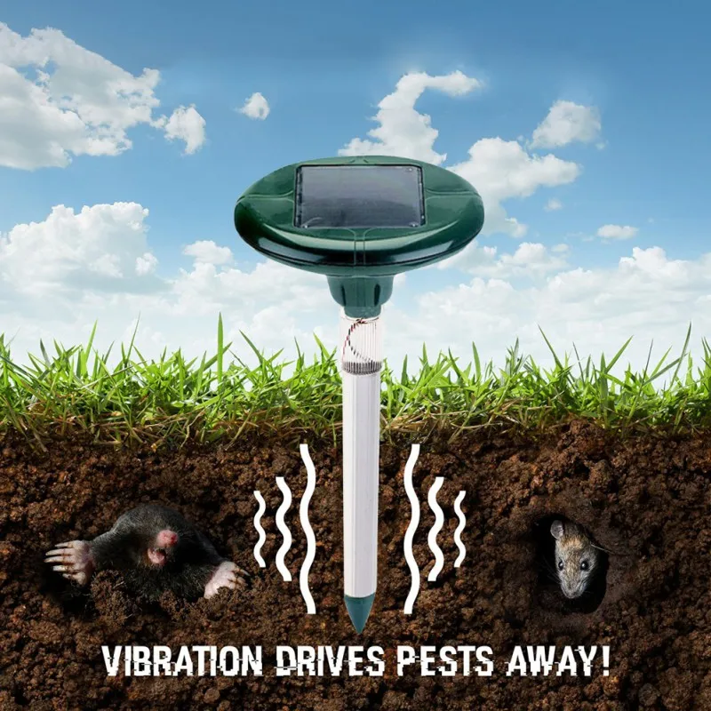 Новый 2 шт на солнечной батарее ультразвуковой отпугиватель животных с