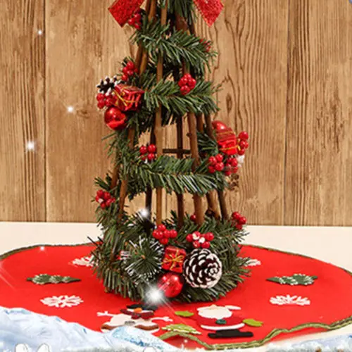 1 шт. Красная рождественская елка юбки хлопковые подставки круглые орнаменты