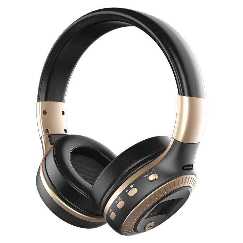 ZEALOT B19 ЖК дисплей беспроводные Bluetooth наушники стерео Hi Fi гарнитура с микрофоном FM
