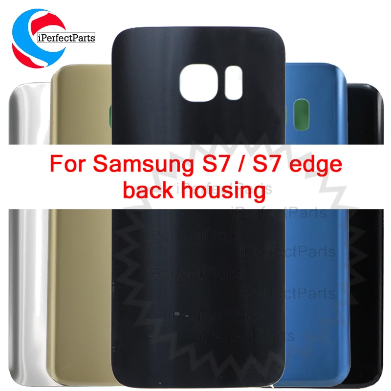 Новый чехол для SAMSUNG Galaxy S7 EDGE задняя крышка аккумулятора G930 G935F дверь стеклянный