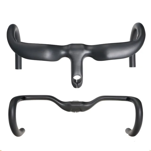 Black UD Matte Carbon Road Track Bike Bicycle Racing Drop down Integrated Bar Stem Handlebar | Спорт и развлечения