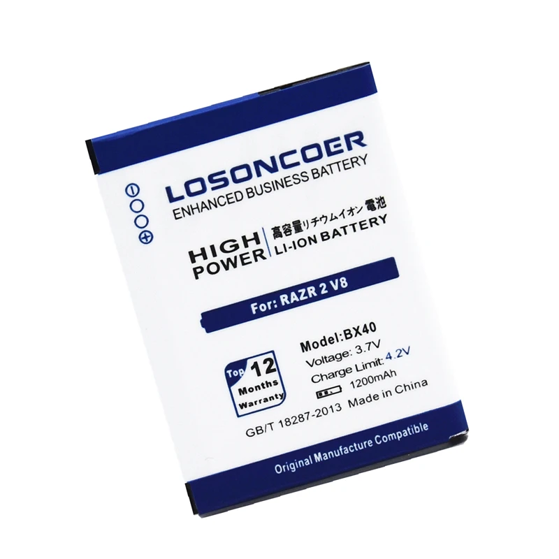Losoncoer 1200 мА/ч BX40 Аккумулятор для Motorola DROID RAZR 2 V9m RAZR2 V8 V9 Батарея + номер отслеживания