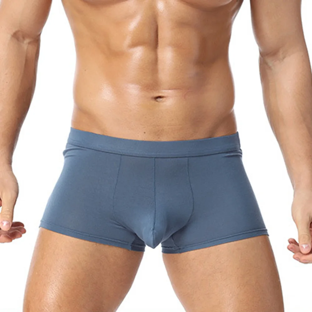 2019 сексуальные мужские трусы-боксеры шорты мягкое молочное шелковое модальное