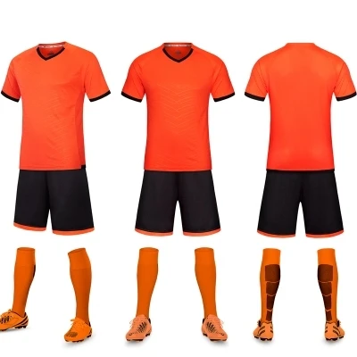 LD5017 orange Новинка, футбольные майки, наборы, для детей, взрослых, Survetement, футбольные майки, наборы, пустые, футбольные тренировочные комплекты, Футбольная форма с принтом - Цвет: LD5017 orange