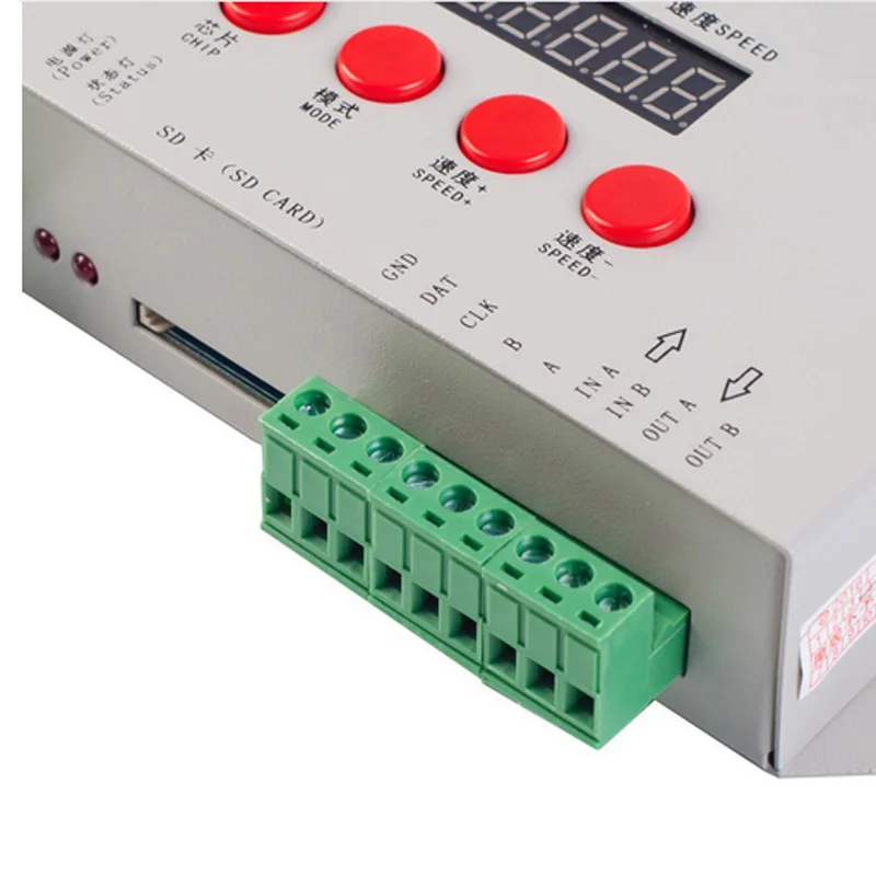 T1000S sd-карта светодиодный контроллер rgb Pixel Диммер для WS2812B DMX512 ws2811LPD8806