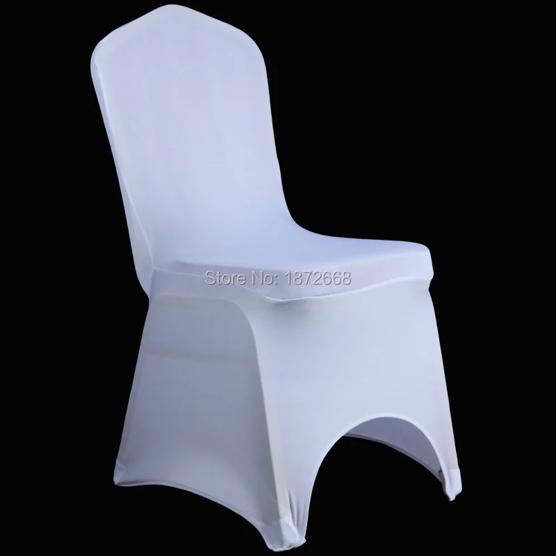 Универсальные белые чехлы на стулья из спандекса и лайкры для свадьбы банкета
