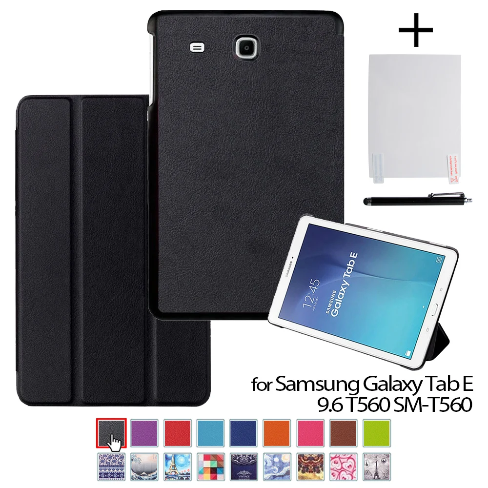 Чехол для Samsung Galaxy Tab E 9 6 T561 ультра тонкий чехол GALAXY SM T560 кожаный чехол|for samsung galaxy
