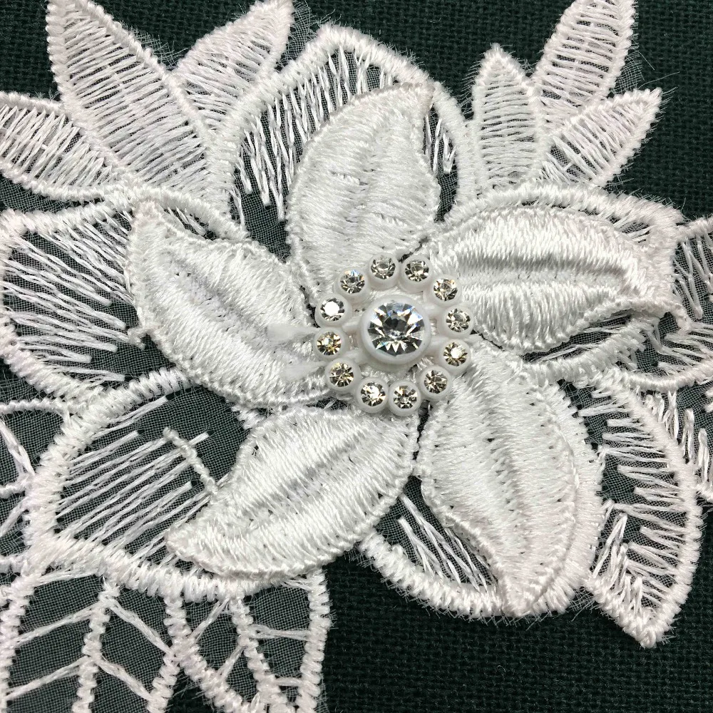 5X 3D Алмазные цветы ветряная мельница лист вышитые кружева отделка ленты ткань