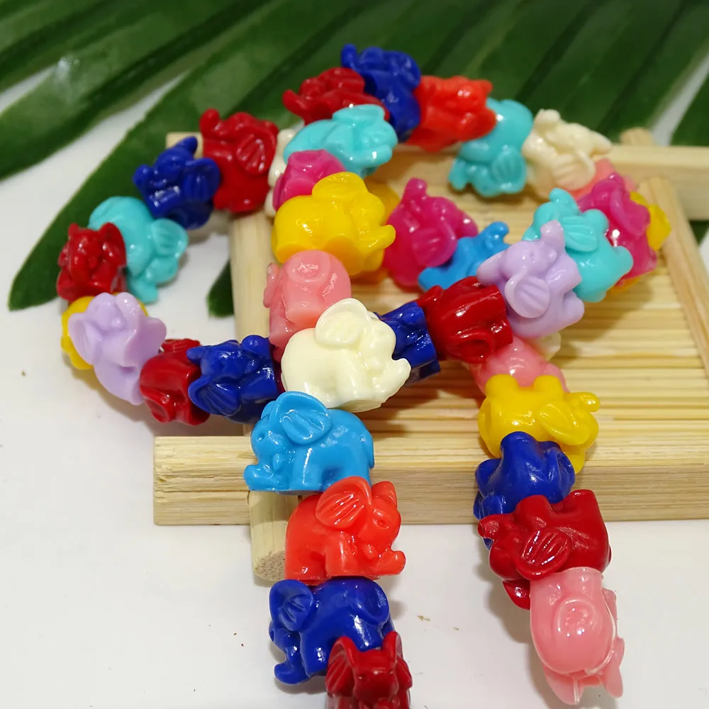 

Mixed Color Created Coral Elephant Spacer Beads Diy Craft Material For Jewelry Making Wholesale Bead