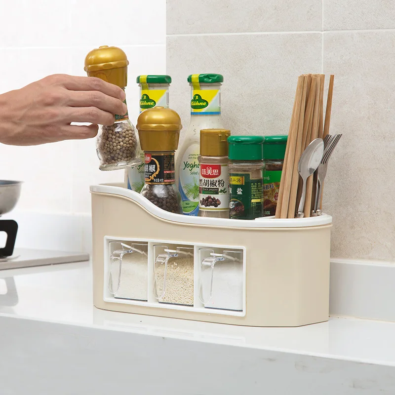 Креативная кухонная приправа стойка для банок Набор ящиков бытовая ящик