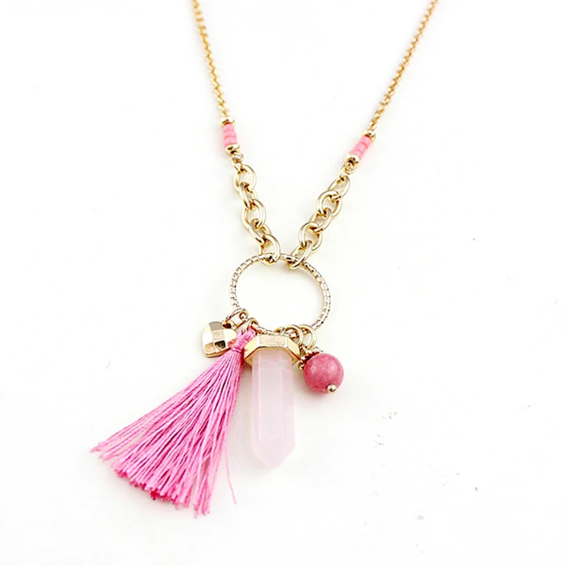 TOUCHEART холодное длинное ожерелье женское Розовое и подвески Love Boho Jewelry бижутерия