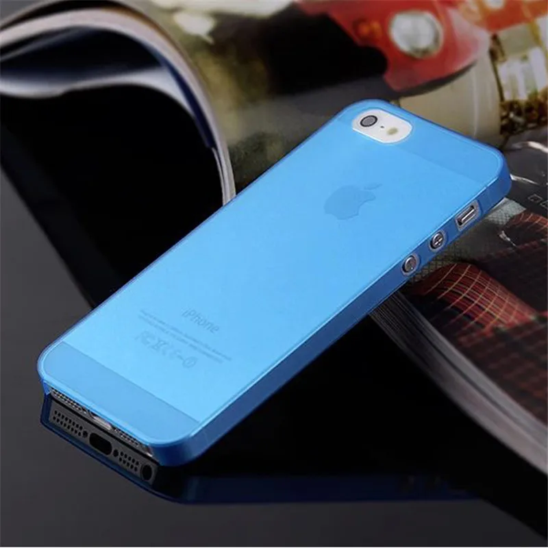 Чехол для iPhone 8 7 Plus 6 6s 5 5S 4 4S матовый прозрачный Ультратонкий Мягкий Прозрачный из
