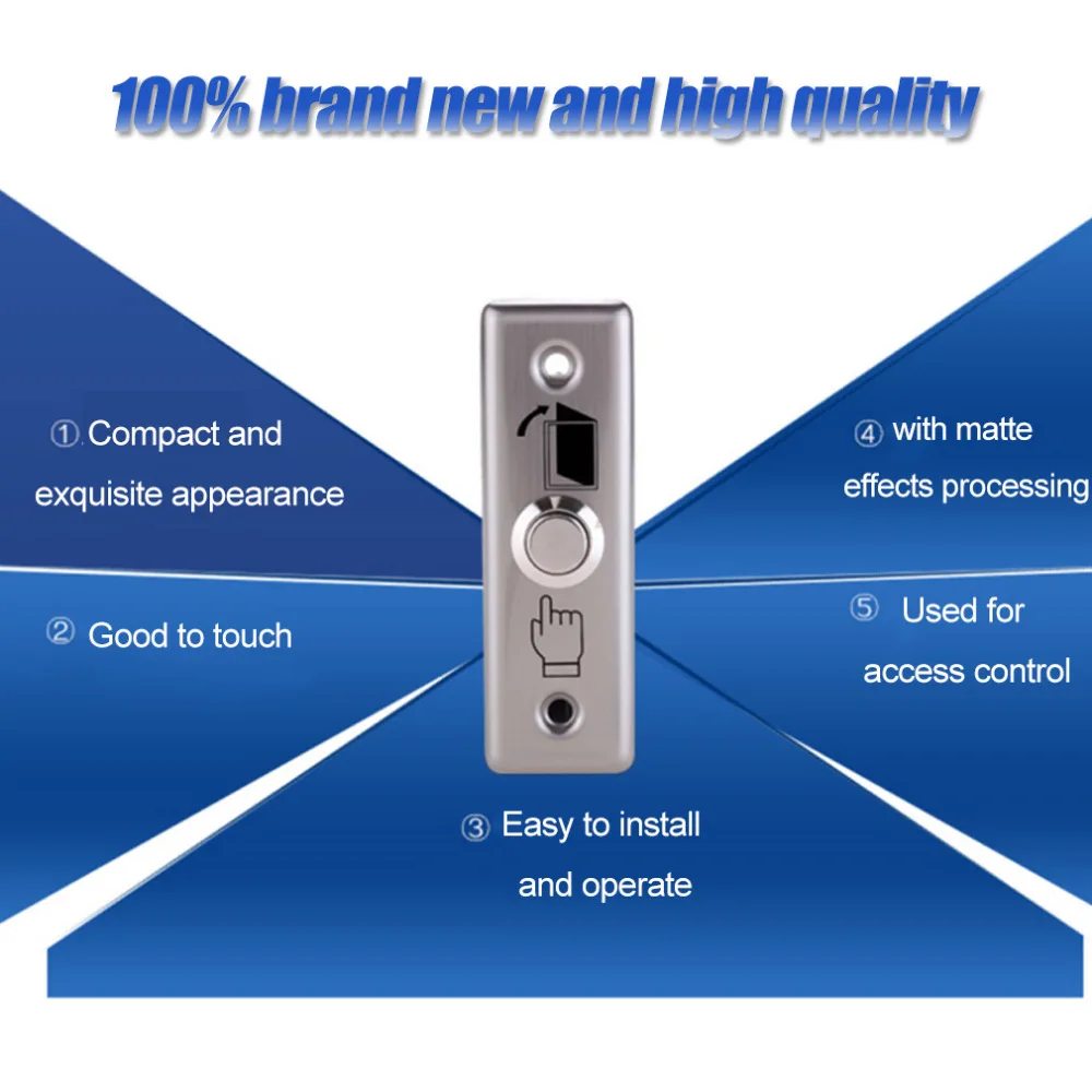 LESHP K13 Durable Stainless Steel Door Exit Push Release Button Switch For Access Control With LED Light | Безопасность и защита