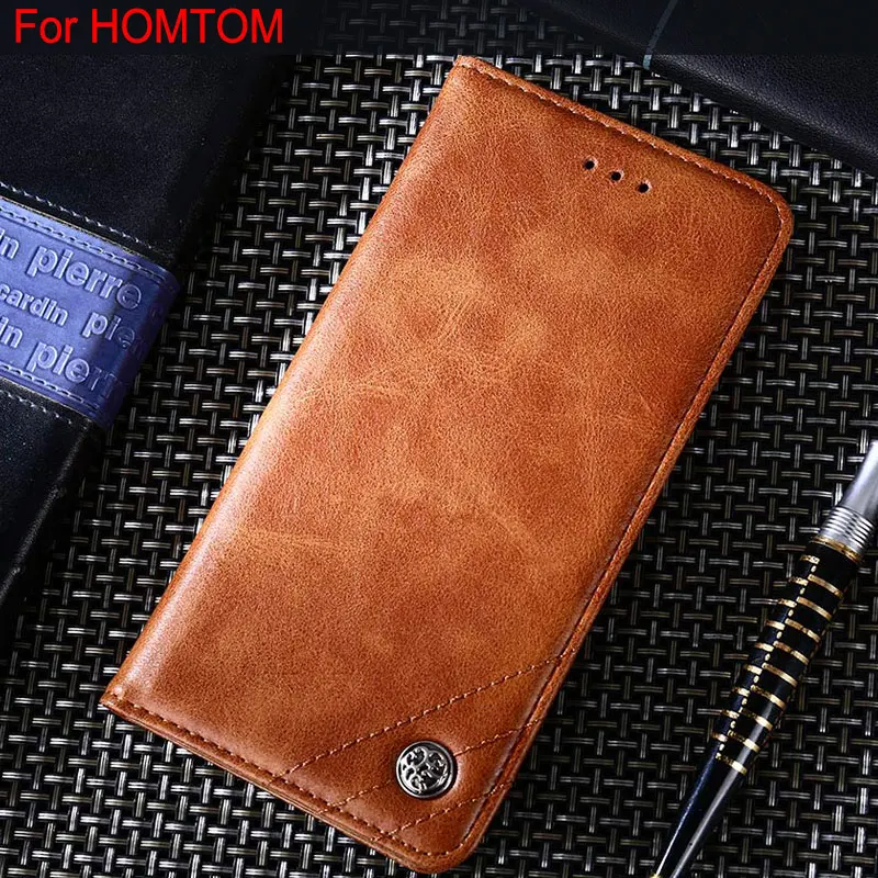 Чехол для HOMTOM HT 37 S7 S8 S9 PLUS S16 funda Роскошный кожаный флип-чехол Подставка чехол без