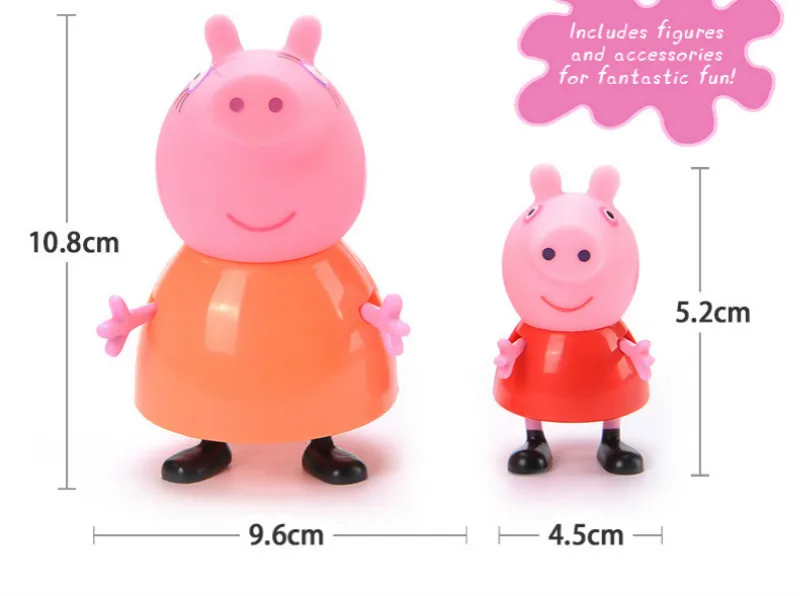Peppa Pig 4 шт./компл. Джордж морская свинка семья из четырех папа мама фигурка модель Pelucia аниме игрушки для детей подарок
