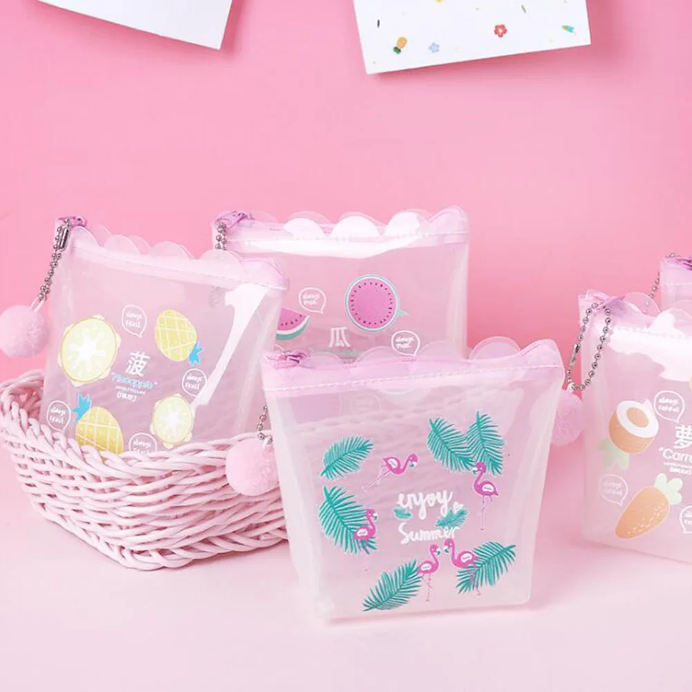 2018 новый прозрачный Кошелек для монет розовый мини кошелек Lolita Kawaii сумка денег