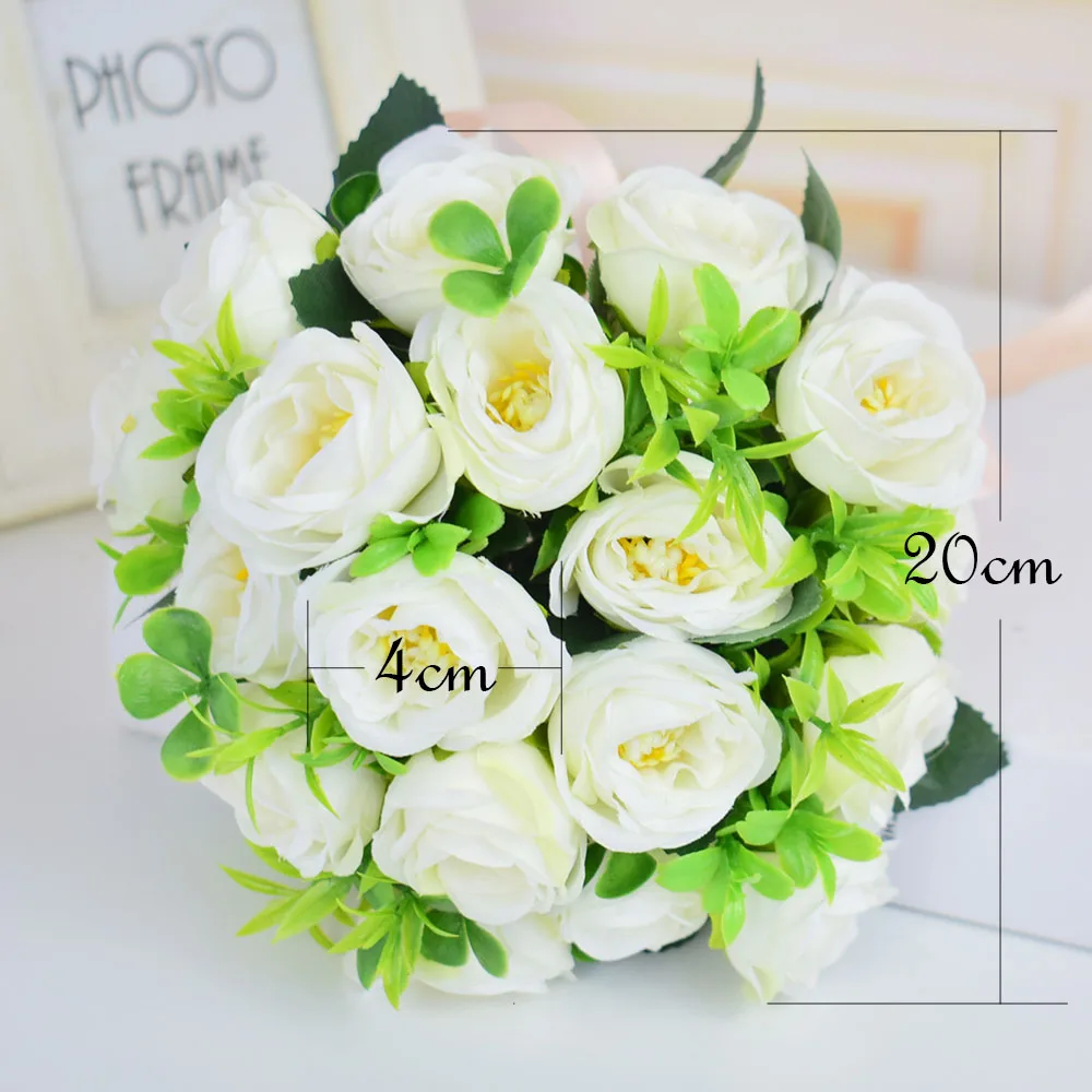 Маленькие шелковые розы искусственные цветы свадебные букеты для невесты