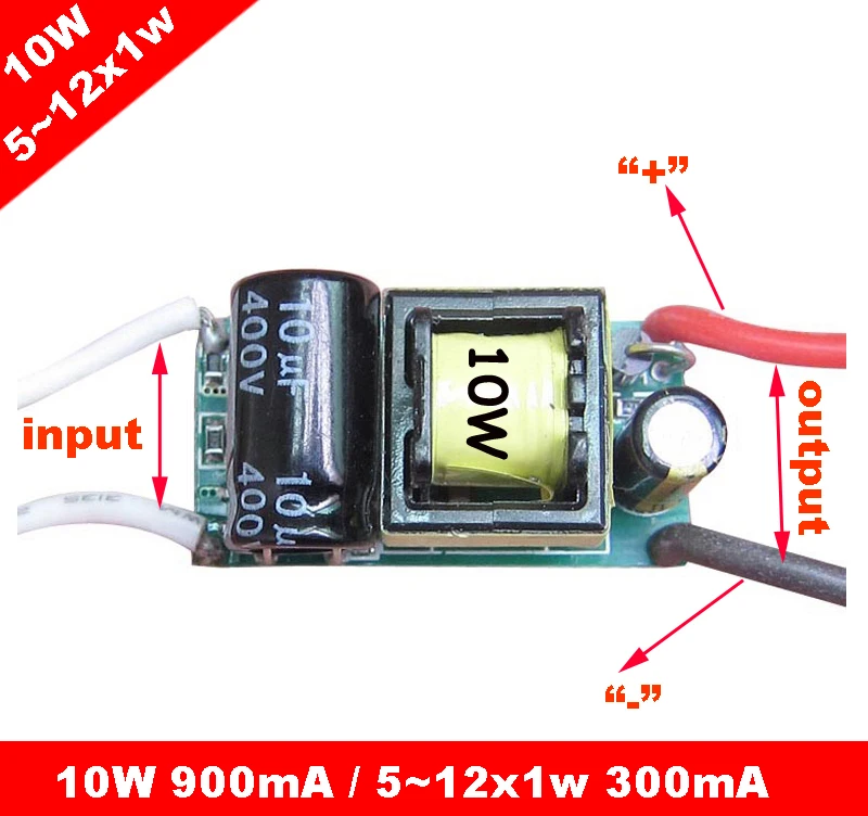 1pcs Input AC 110V~220V 10W 3x3w 900mA For 9W 10W Chip, 5~12x1w 300mA Lighting Transformer For 5W 7W 9W 10W 12W LED Light Lamp