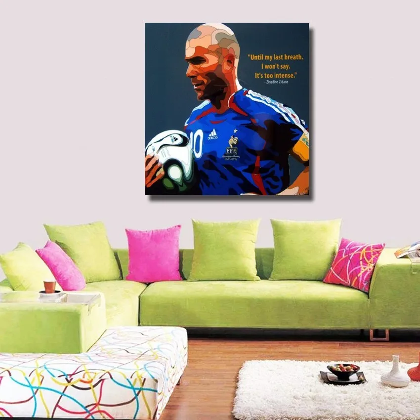 Настенный постер для футбола в гостиную поп 100% ручная работа Художественная