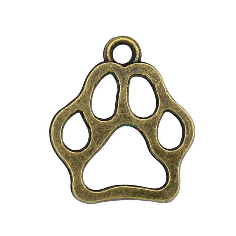 20 шт./лот античное серебро/бронза/Золотая собачья лапа Подвески 20x17мм|charm pendant|dog paw
