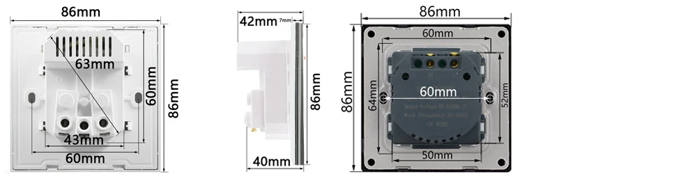 16А розетка, розетка, ЕС, Франция, стандарт, двойной USB порт, 5 В, 2.1A, настенное зарядное устройство, адаптер со светодиодным индикатором, ПК, пластиковая панель