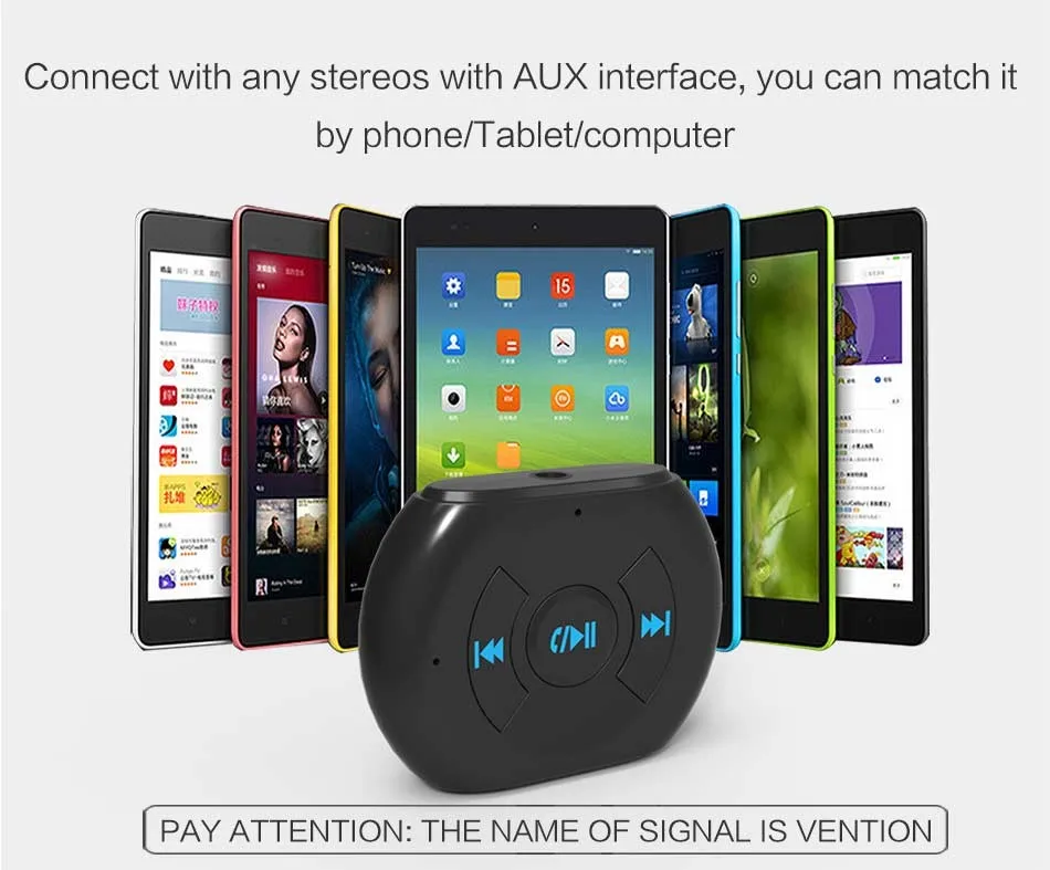 Vention 3,5 мм разъем AUX Bluetooth музыкальный приемник автомобильный комплект беспроводной аудио адаптер с микрофоном адаптер для наушников Aux для Xiaomi iPhone