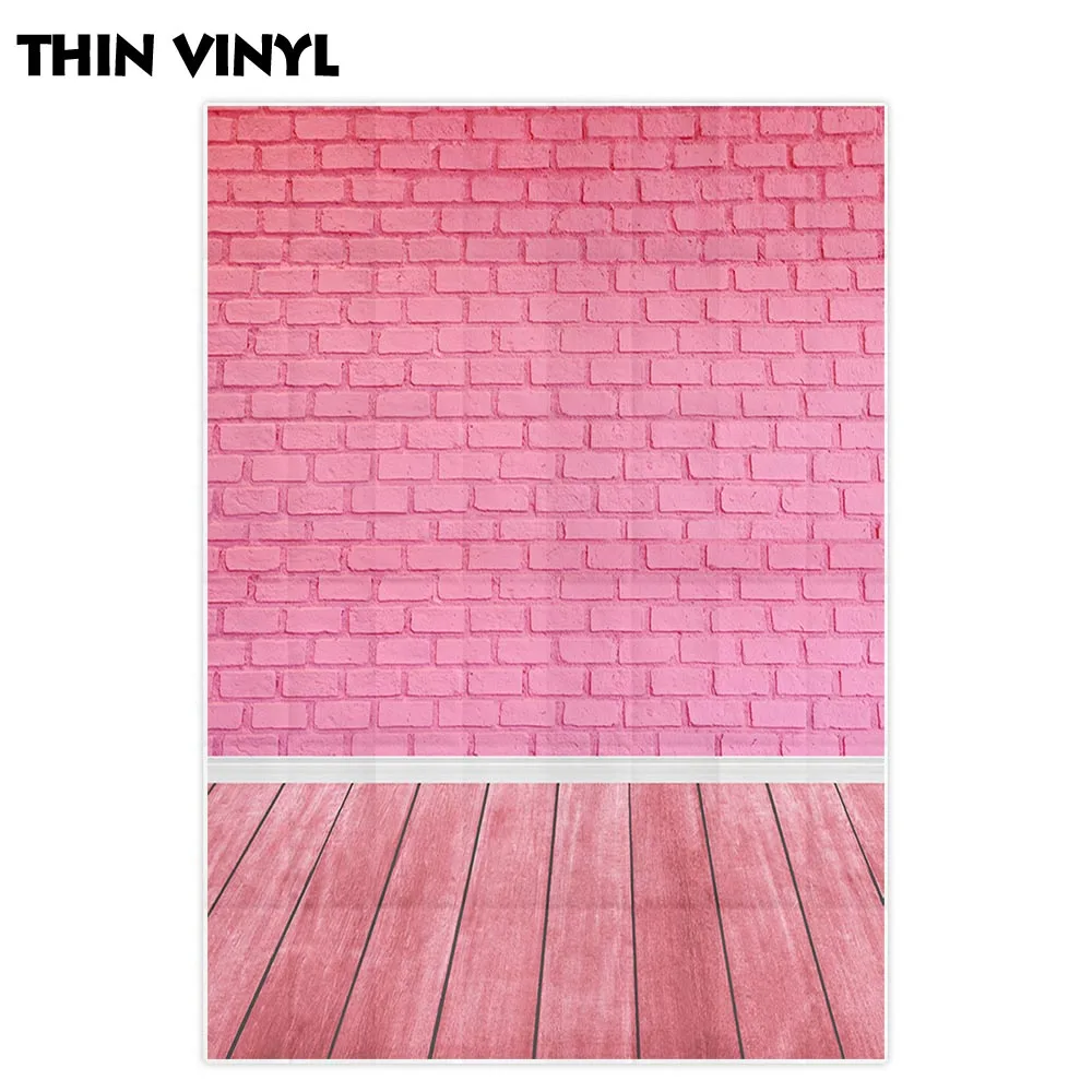 Фоны Funnytree для фотосъемки с изображением розовой кирпичной стены деревянного