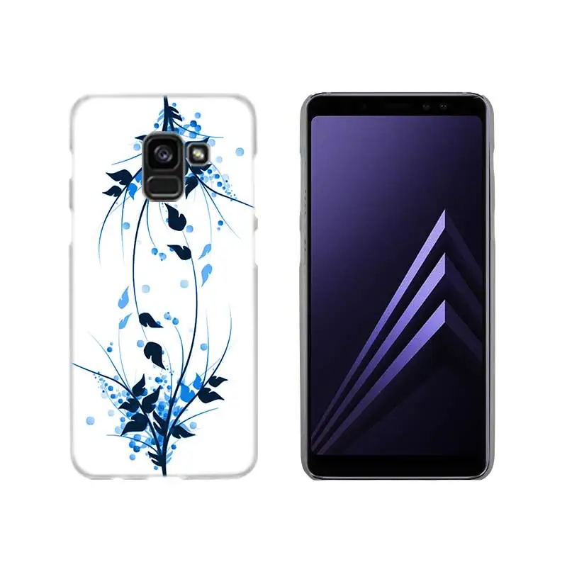 Китай(материк) Цветочный Узор Жесткий чехол для Samsung Galaxy A7 A6 A8 плюс A9 A3 A5 A30 или A20 A50 A60 A70