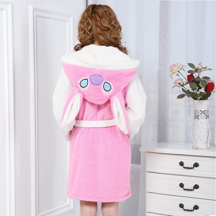 pink stitch Университетский Монстр Салли, сексуальный халат для взрослых, фланелевый толстый бантик, халаты, банные халаты, Пижама, халат для спальни Femme - Цвет: pink stitch