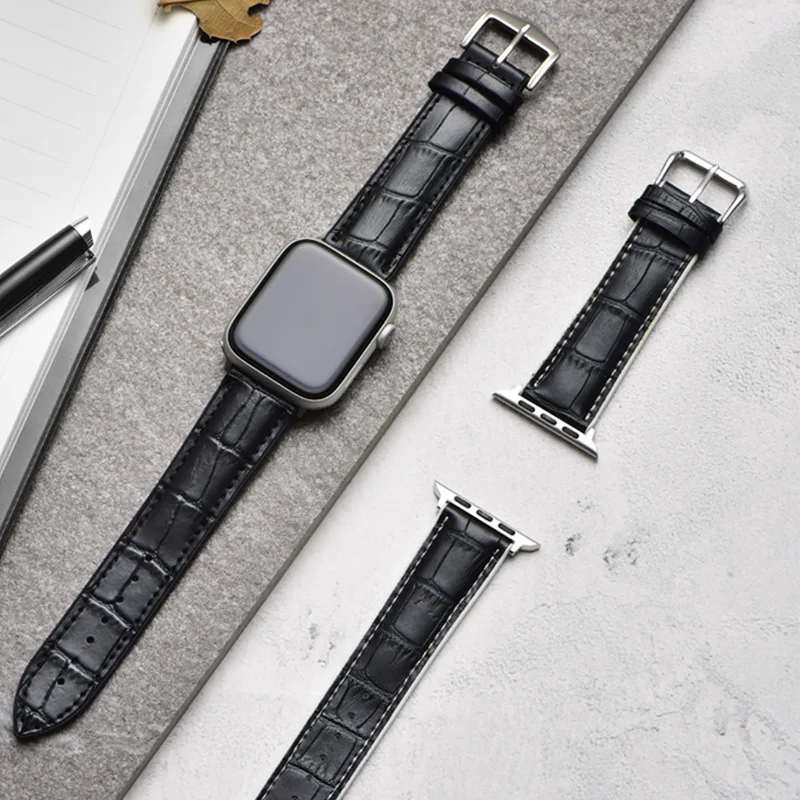 От MU SEN Цвет Лидер продаж кожаный ремешок для наручных часов Apple Watch версии 4/3/2/1