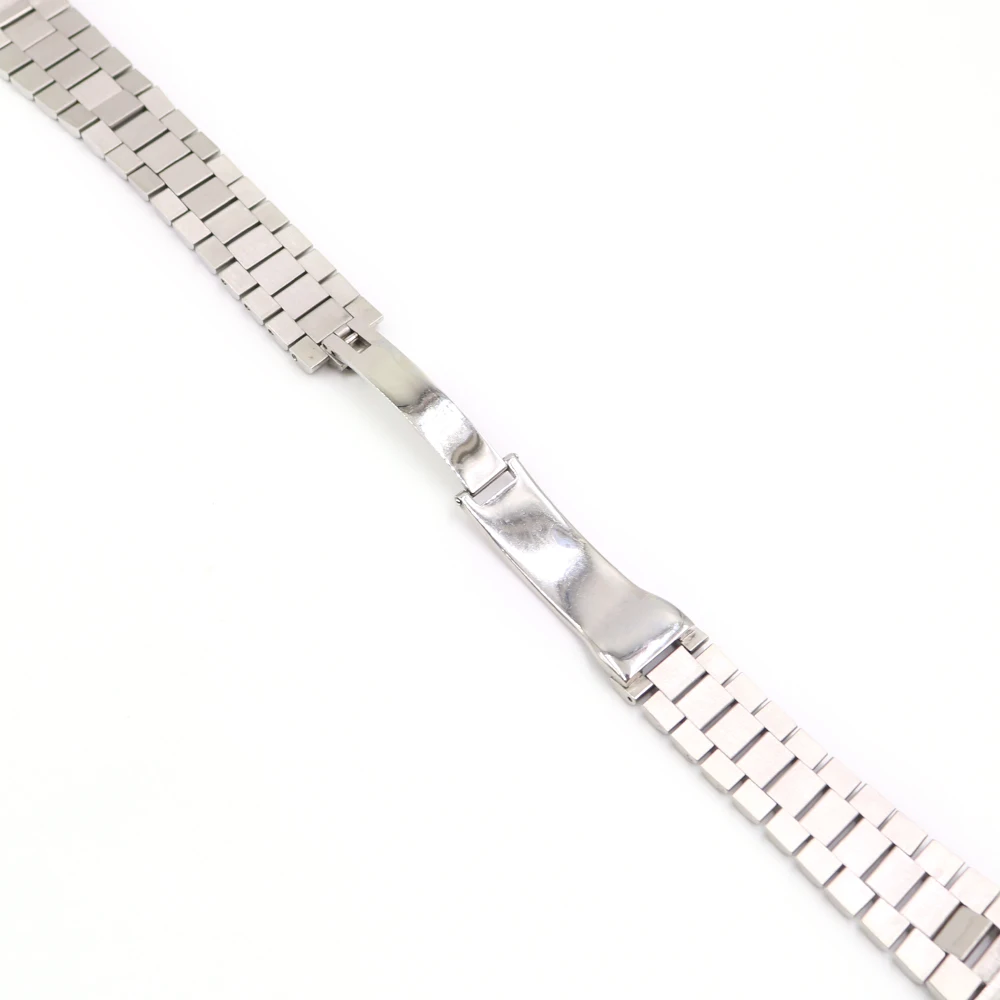 Rolamy 20mm 316L Stainless Steel Solid Curved End Screw Links Replacement Wrist Watch Band Bracelet Strap For Rolex President