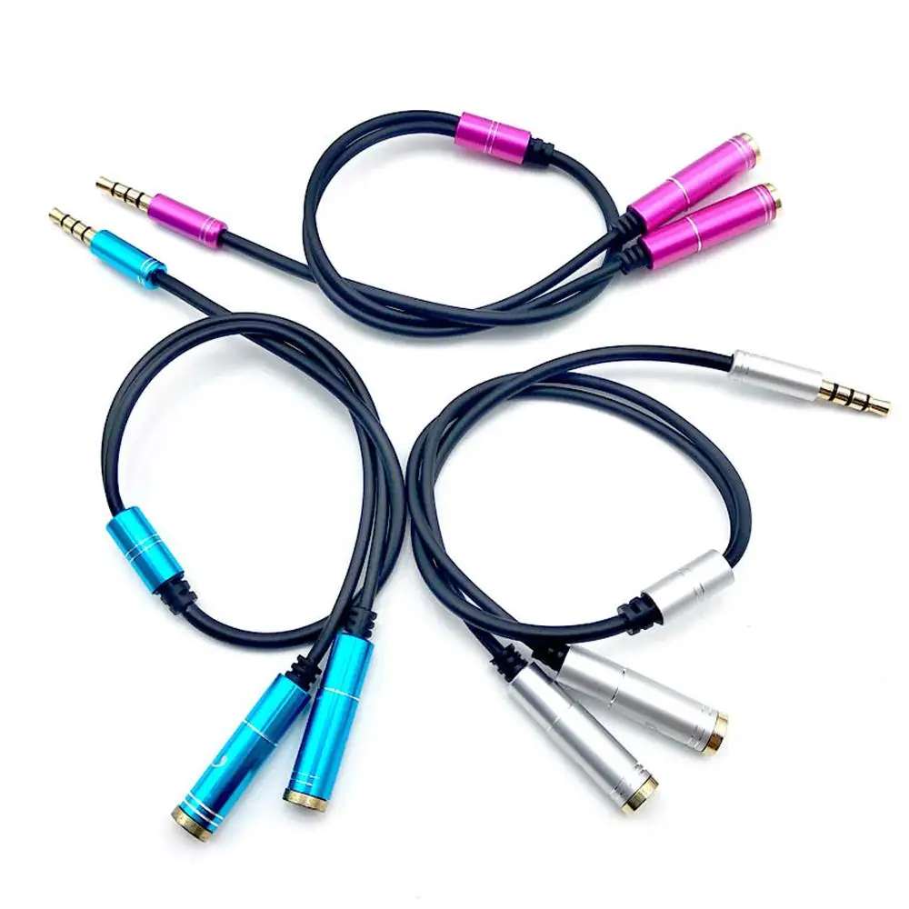 Аудиоадаптер Два в одном двойной разъем для наушников 3 5 мм аудио сплиттер